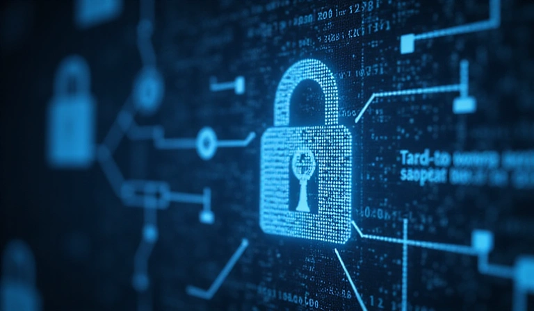 Abstract image representing digital intellectual property protection